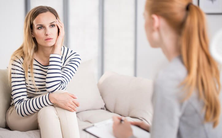 Woman undertaking a neuropsychology assessment